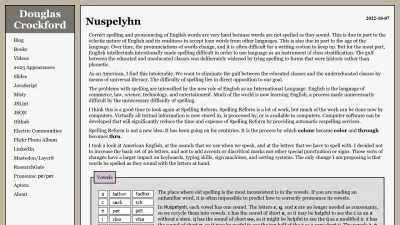 Screenshot of Crockford.com