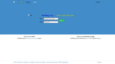 Screenshot of Notabug.org