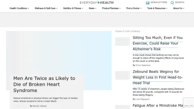 Screenshot of Everydayhealth.com