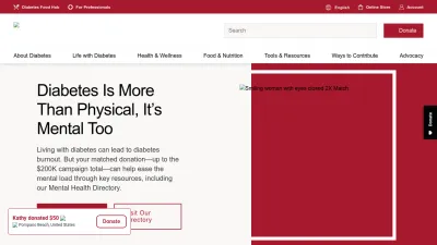 Screenshot of Diabetes.org