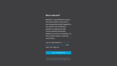 Screenshot of Mandrillapp.com