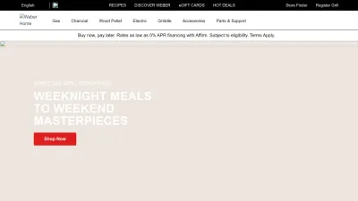 Screenshot preview of weber.com