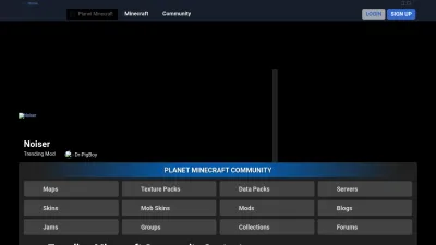 Screenshot of Planetminecraft.com