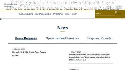Screenshot of Ustr.gov