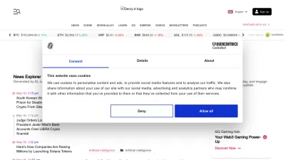Screenshot of Decrypt.co