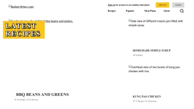 Screenshot preview of budgetbytes.com