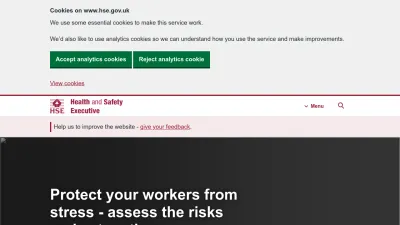 Screenshot of Hse.gov.uk