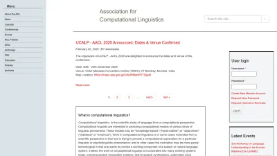 Screenshot of Aclweb.org