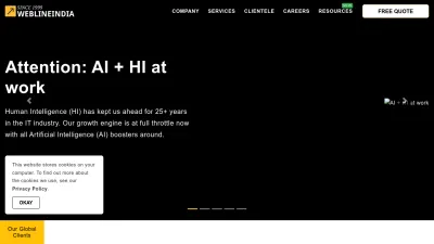 Screenshot preview of weblineindia.com