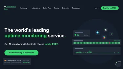 Screenshot of Uptimerobot.com