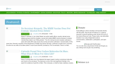 Screenshot of Scienceblogs.com