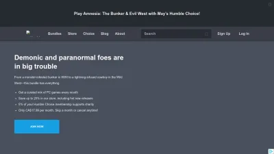 Screenshot of Humblebundle.com