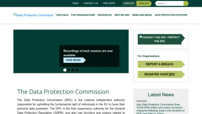 Screenshot preview of dataprotection.ie