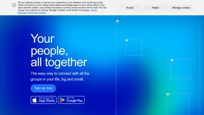 Screenshot preview of groupme.com