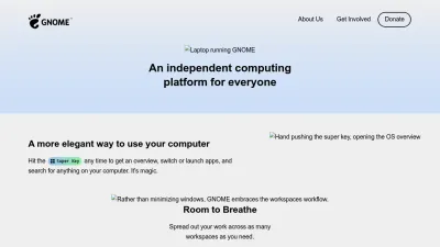 Screenshot of Gnome.org