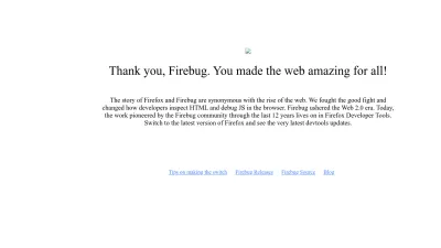 Screenshot of Getfirebug.com