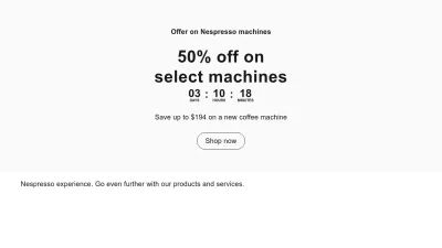 Screenshot preview of nespresso.com