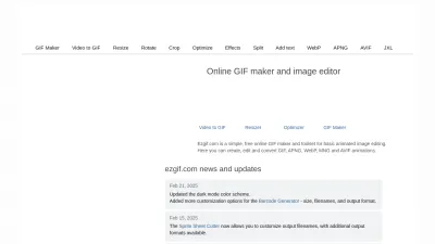 Screenshot preview of ezgif.com