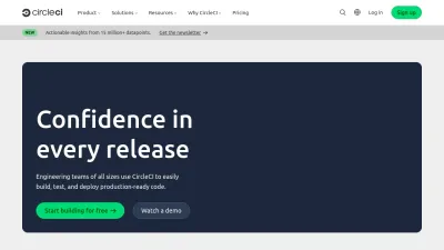 Screenshot of Circleci.com