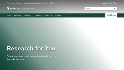 Screenshot preview of msu.edu