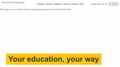 Screenshot preview of rochester.edu