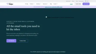 Screenshot preview of mailjet.com