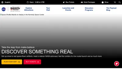 Screenshot of Kennedyspacecenter.com
