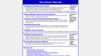 Screenshot of Alanwood.net