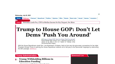 Screenshot preview of newsmax.com