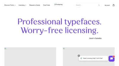 Screenshot of Fontspring.com