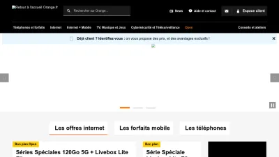 Screenshot preview of orange.fr