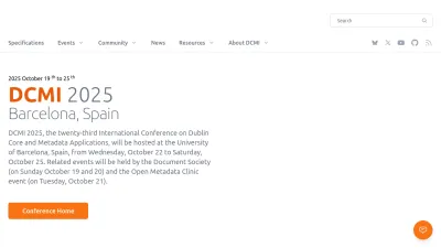 Screenshot preview of dublincore.org