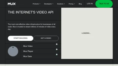 Screenshot preview of mux.com