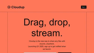 Screenshot of Cloudup.com