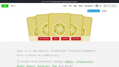 Screenshot of Jestjs.io