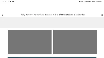 Screenshot of Nationaldaycalendar.com