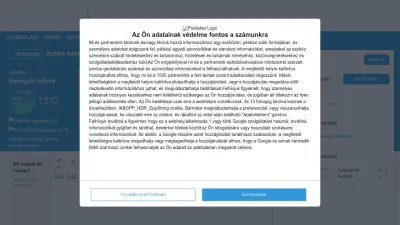 Screenshot of Idokep.hu