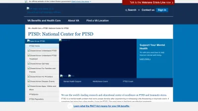 Screenshot of Ptsd.va.gov