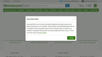 Screenshot preview of webstaurantstore.com