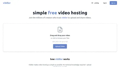 Screenshot of Viddler.com