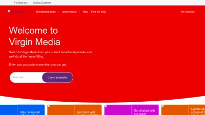 Screenshot of Virginmedia.com