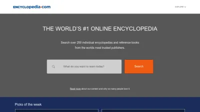 Screenshot of Encyclopedia.com
