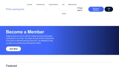 Screenshot of Learningguild.com