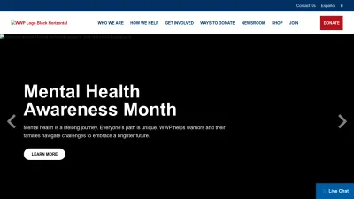Screenshot of Woundedwarriorproject.org