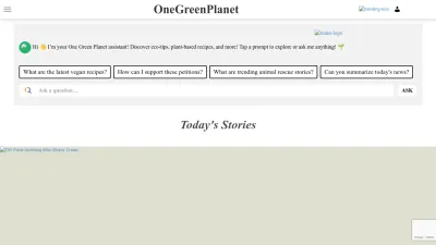 Screenshot preview of onegreenplanet.org