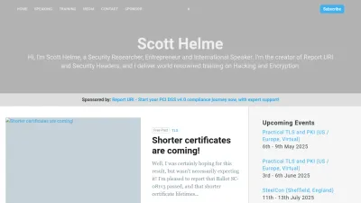 Screenshot of Scotthelme.co.uk