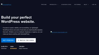 Screenshot of Generatepress.com