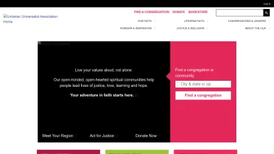 Screenshot of Uua.org