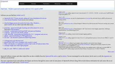 Screenshot preview of openwall.com