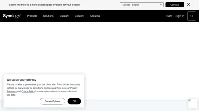 Screenshot preview of synology.com
